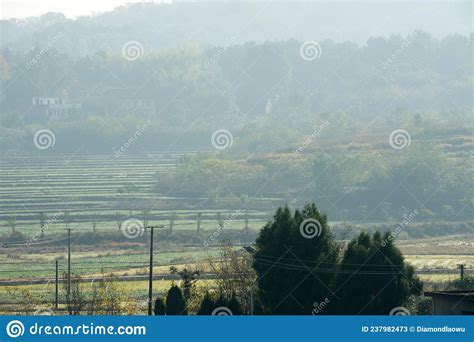 The Landscape of Mountaint Village in Hunan Stock Image - Image of fall ...