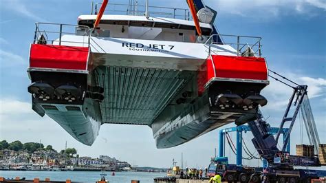 Isle of Wight built Red Jet 7 enters the water for first time