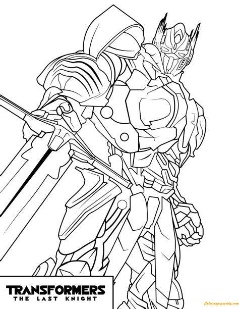 Transformers Optimus Prime The Last Night Coloring Page - Free Printable Coloring Pages