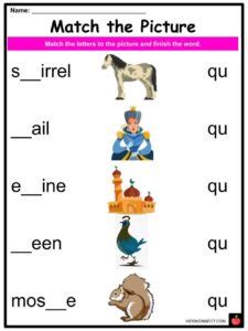 Phonics QU sounds Worksheets & Activities For Kids