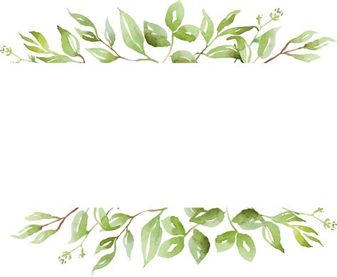 Watercolor Greenery Png Ftestickers Watercolor Frame - vrogue.co