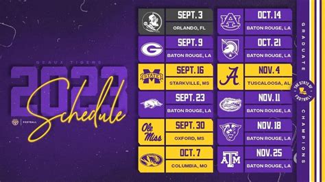 LSU football releases complete 2023 schedule | Local Sports News ...