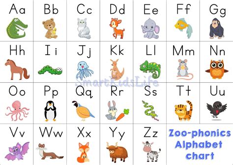 Alphabet Zoo Abc Chart Zoo Phonics Alphabet Preschool Abc Chart | Porn Sex Picture