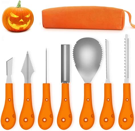 QcoQce Halloween Pumpkin Carving Kit, Pumpkin Carving Tools Stainless ...