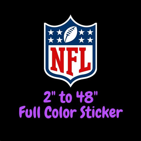 NFL Shield Logo Full Color Vinyl Sticker Hydroflask decal | Etsy