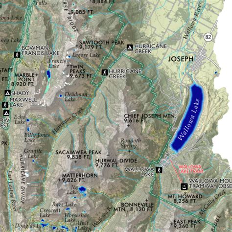 Wallowa Mountains Oregon Map — Mitchell Geography