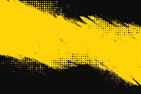 Yellow Black Brush Background Halftone Graphic by noory.shopper · Creative Fabrica