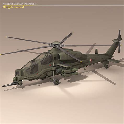 Agusta A129 Mangusta textured 3D model | CGTrader