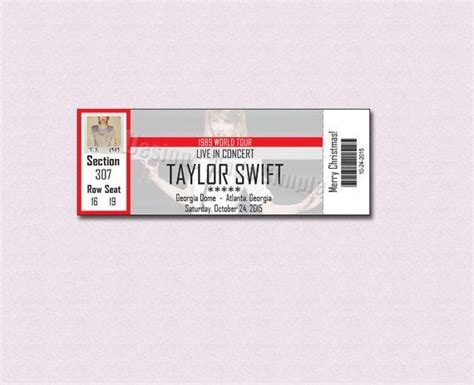 Taylor Swift Eras Tour Printable Ticket