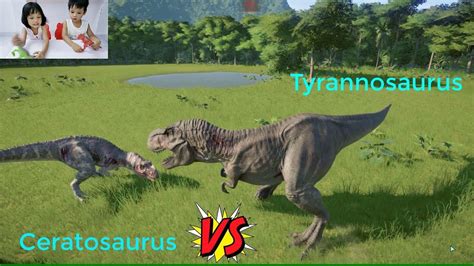 Tyrannosaurus vs Ceratosaurus | Khung log T-Rex vs Khung long Ceratosaur... Carnivorous ...