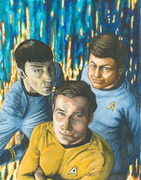 Captain Kirk/ Spock/ Bones/ Mccoy/original Trio / Star Trek / | Etsy