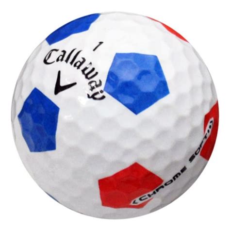 Rare Callaway Chrome Soft Truvis Prototype - Red, White & Blue used golf balls