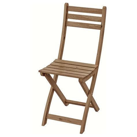 ASKHOLMEN chair, outdoor, foldable light brown stained - IKEA