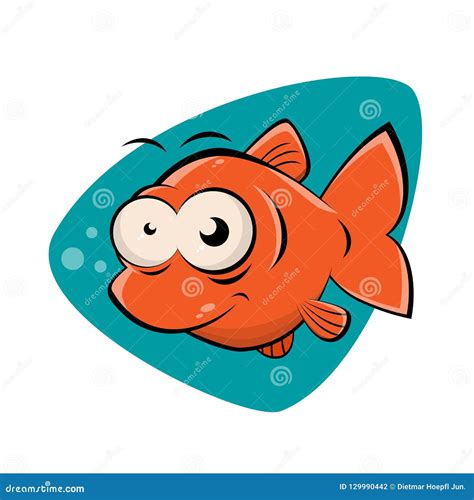 Funny Clipart of a Smiling Fish Stock Vector - Illustration of happy, swimming: 129990442