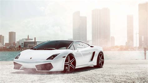 White Lamborghini Gallardo UHD 4K Wallpaper | Pixelz