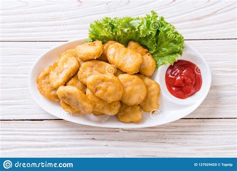 Chicken nuggets with sauce stock photo. Image of fast - 127029420