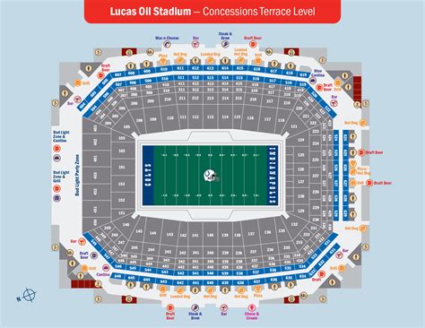 Lucas Oil Stadium Concessions Information and Maps