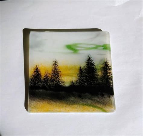 Tutorial Fusing Glass Powder Evergreen Trees at Sunrise Sunset - Etsy ...