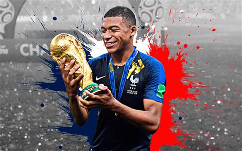 Kylian Mbappe, 4k, France équipe nationale de football, l'art, le ...