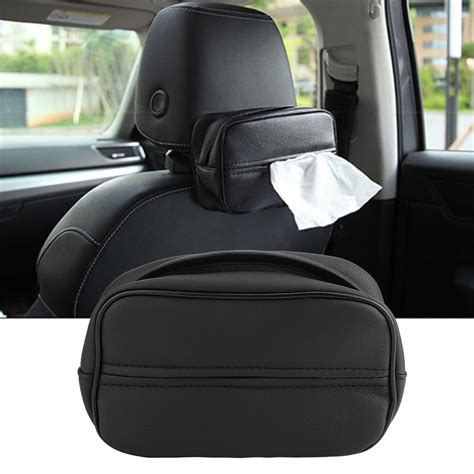 Kritne PU Leather Car Seat Back Tissue Box Chair Back Hanging Paper ...