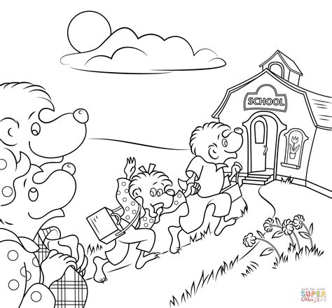 Berenstain Bears Go to School coloring page | Free Printable Coloring Pages