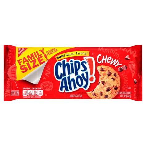 CHIPS AHOY! Chewy Chocolate Chip Cookies, Family Size, 19.5 oz - Walmart.com - Walmart.com