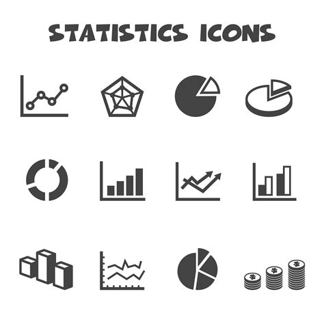 statistics icons symbol 673002 Vector Art at Vecteezy