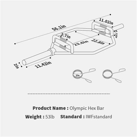 the product name olympic hex bar weight 31lb standard