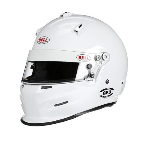 Bell GP3 Sport White Car Racing Helmet - helmade Motorsports Helmets