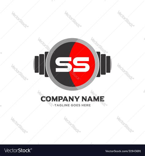 Ss letter logo design icon fitness and music Vector Image