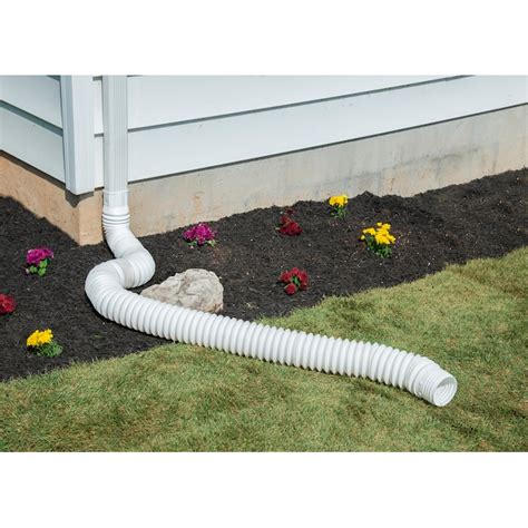 Amerimax FLEX-A-SPOUT 26.5-in White Vinyl Downspout Extension in the Downspout Components ...