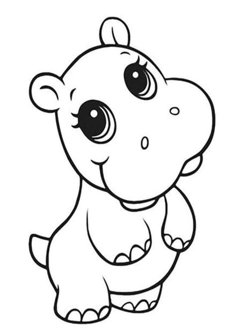 Free & Easy To Print Baby Animal Coloring Pages | Cute coloring pages ...