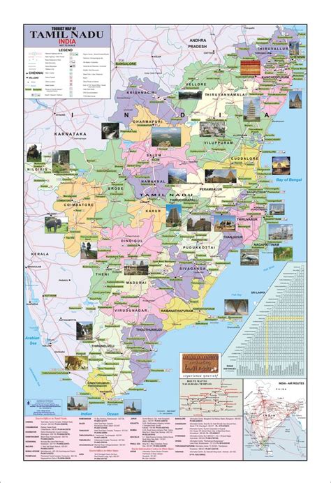 TamilNadu - South India | Tourist map, Tourist places, Road trip adventure