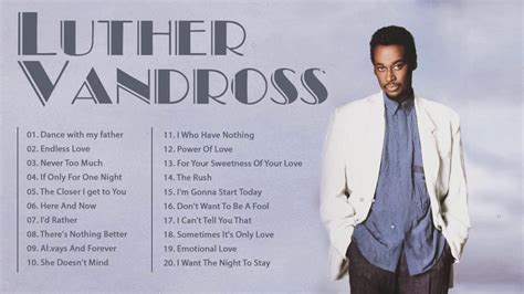 Luther Vandross - Luther Vandross Greatest Hits Full Album 2020 - Best Songs of Luther Vandross ...