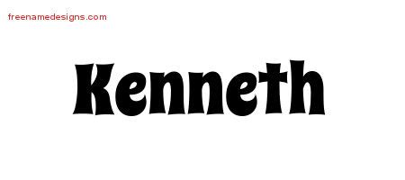 Groovy Name Tattoo Designs Kenneth Free - Free Name Designs