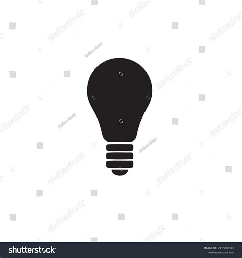 Black White Vector Illustration Light Bulb Stock Vector (Royalty Free) 2173860513 | Shutterstock