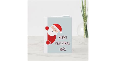 Funny Merry Christmas Card Boss Santa | Zazzle