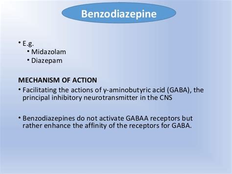 Diazepam Mechanism Of Action Ppt - slideshare