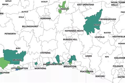 The 27 East and West Sussex areas still recording coronavirus cases ...