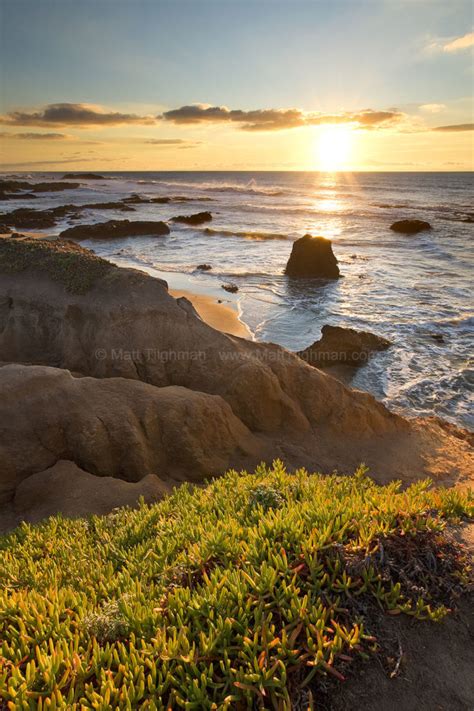 Pescadero Beach at Sunset, off Pacific Coast Highway - Matt Tilghman Photography