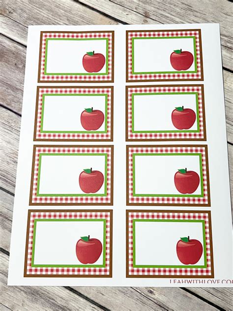 Free Printable Apple Gift Tags - Leah With Love