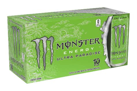 Monster Ultra Paradise Energy Drinks 10 Cans, 10 cans / 16 fl oz - Kroger