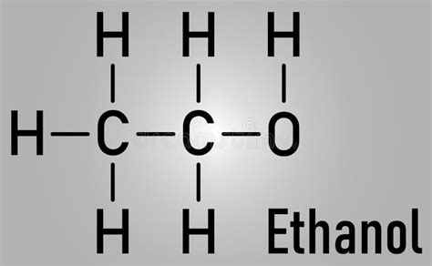 Ethanol, Ethyl Alcohol Molecule, Chemical Structure. Skeletal Formula ...