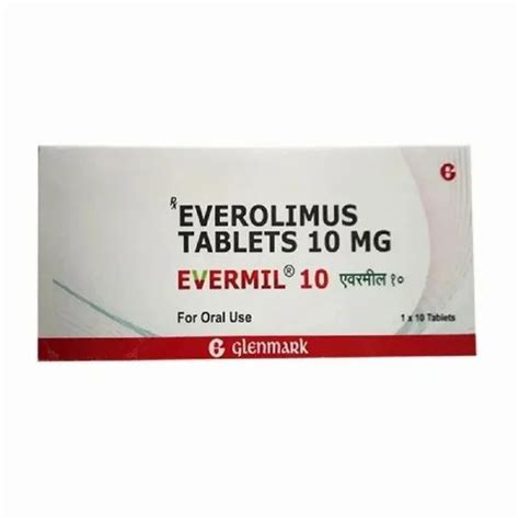 Everolimus - EVERMIL 10 Mg Tablets, Glenmark, 1x10 at Rs 7450/stripe in Nagpur