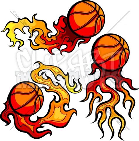 Flaming Basketball Vector at Vectorified.com | Collection of Flaming Basketball Vector free for ...