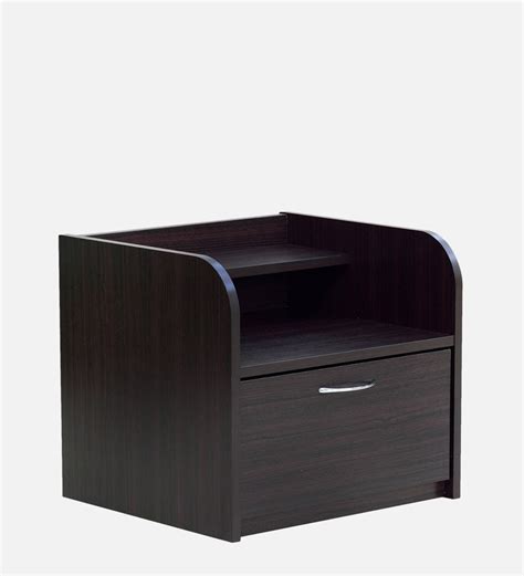 Buy Shinju Bedside Table in Wenge Finish with Drawer Online - Modern ...