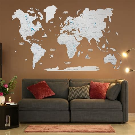 2D Wooden World Map Midnight – SLCS MY