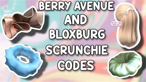 SCRUNCHIE CODES FOR BERRY AVENUE, BLOXBURG AND ALL ROBLOX GAMES THAT ALLOW CODES 😍 ️ - YouTube