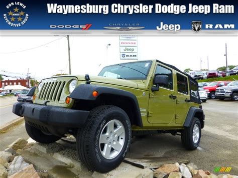 2013 Commando Green Jeep Wrangler Unlimited Sport S 4x4 #71819386 Photo #6 | GTCarLot.com - Car ...