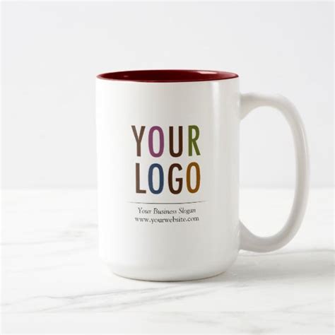 15 oz Custom Mug with Company Logo No Minimum | Zazzle.com | Custom mugs, Mugs, Logo mugs